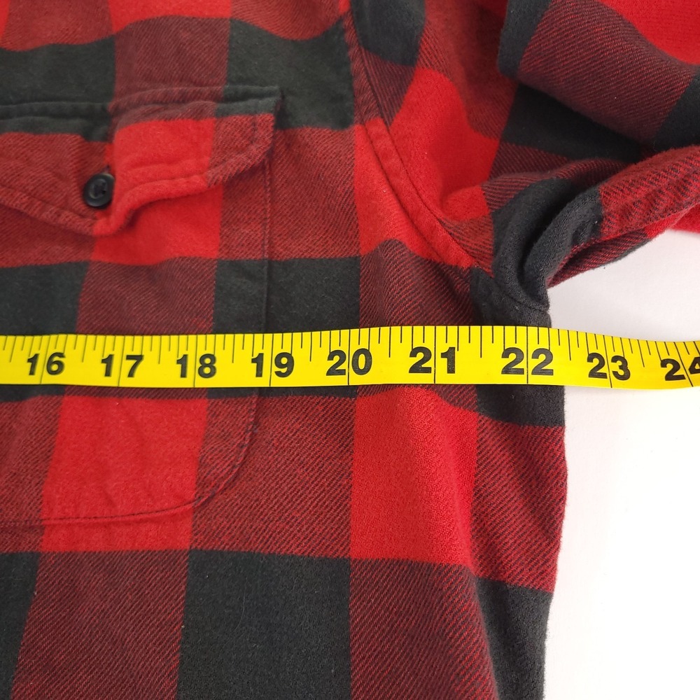 American Eagle Outfitters Shirt Mens Large Red Buffalo Plaid Cotton Button Up - Picture 6 of 9